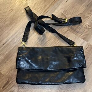 Sseko Black Leather Crossbody Bag